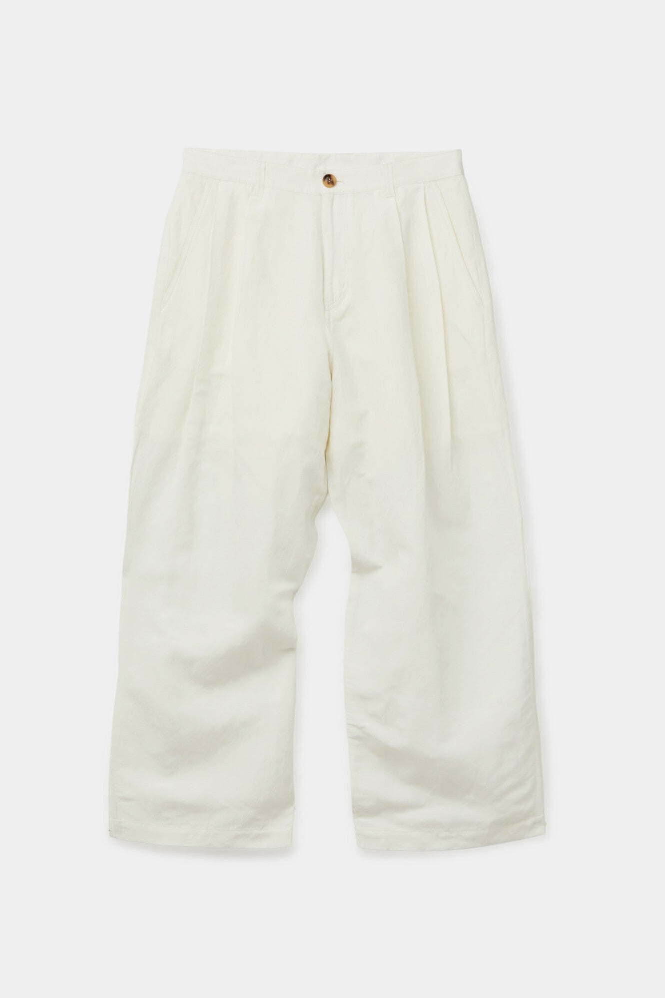 Coor - Classy Oversized Two-Tuck Trousers (White) product image 1 | TRAB K-Fashion Australia