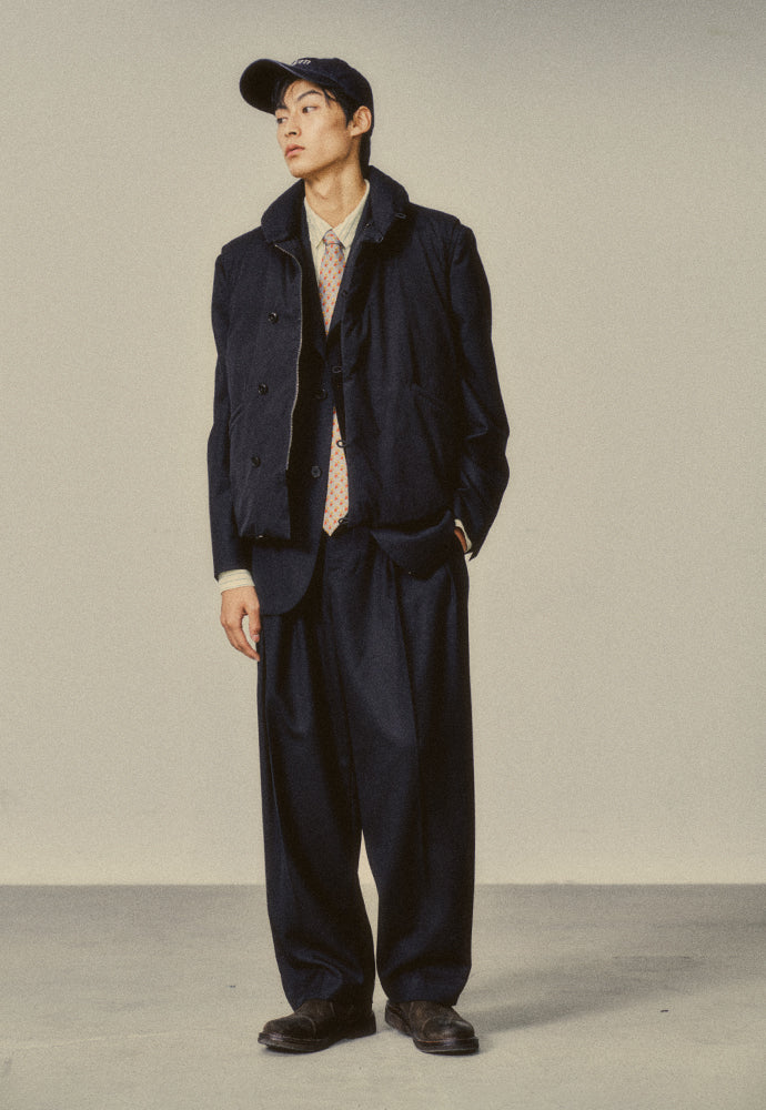 Art if acts - Shawl Collar Down Vest (Black) product image 2 | TRAB K-Fashion Australia