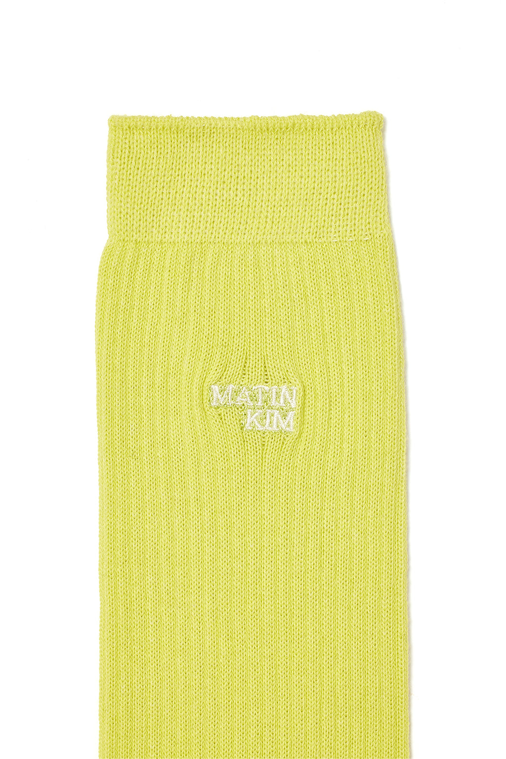 Matin Kim - Small Logo Silket Half Socks (Lime) product image 3 | TRAB K-Fashion Australia