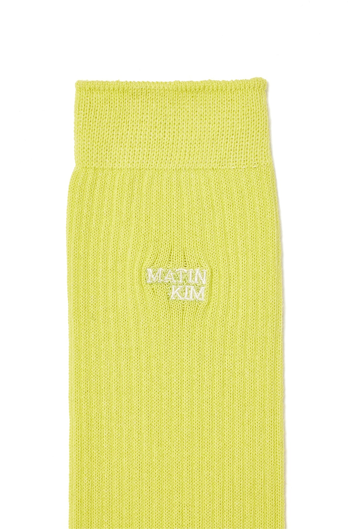 Matin Kim - Small Logo Silket Half Socks (Lime) product image 3 | TRAB K-Fashion Australia