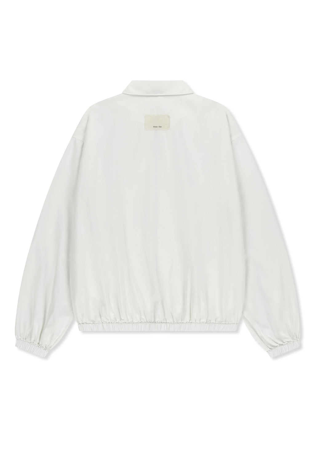 Matin Kim - Small Logo Cotton Zip Up Jumper (White) product image 3 | TRAB K-Fashion Australia