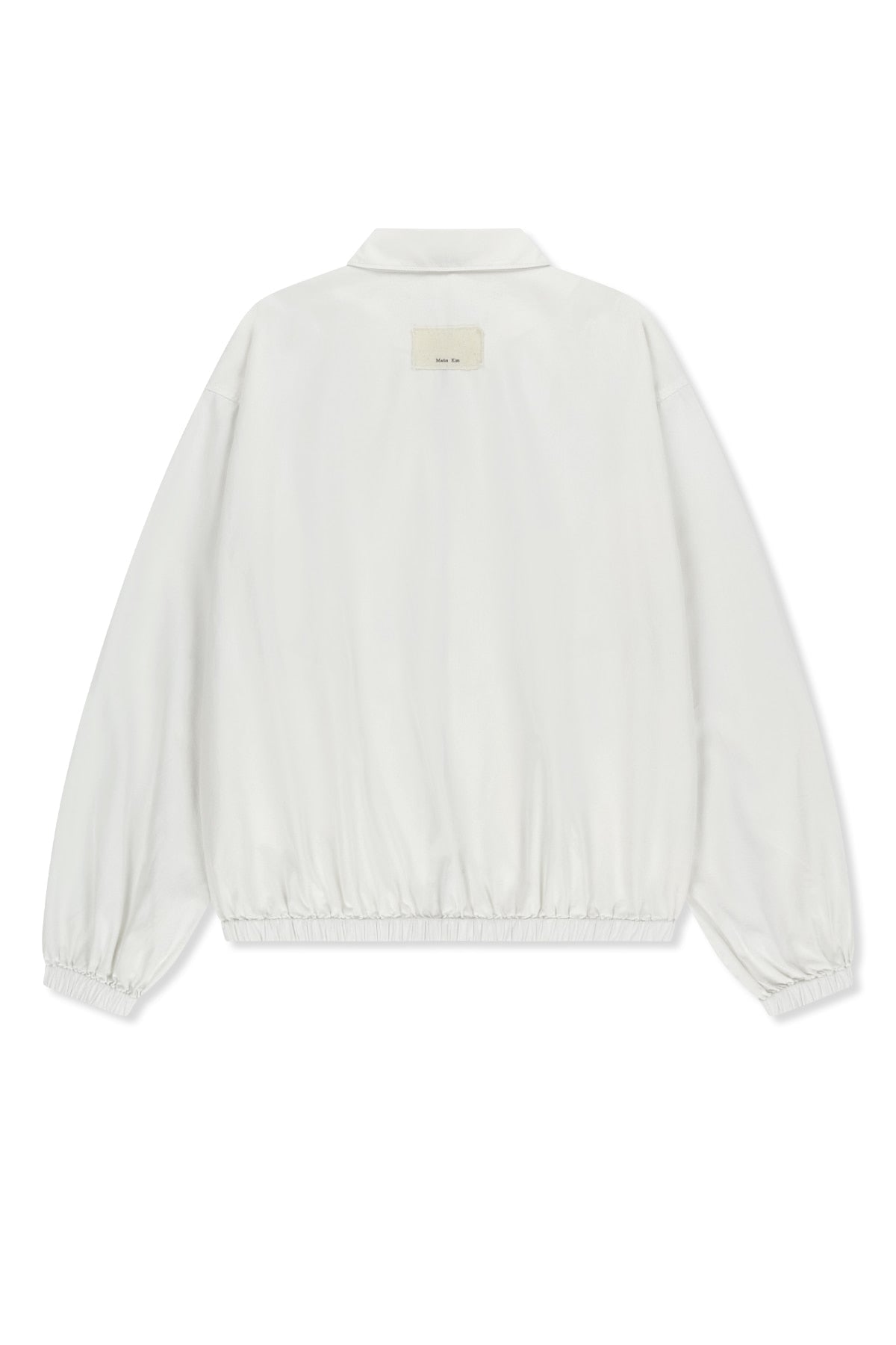 Matin Kim - Small Logo Cotton Zip Up Jumper (White) product image 3 | TRAB K-Fashion Australia