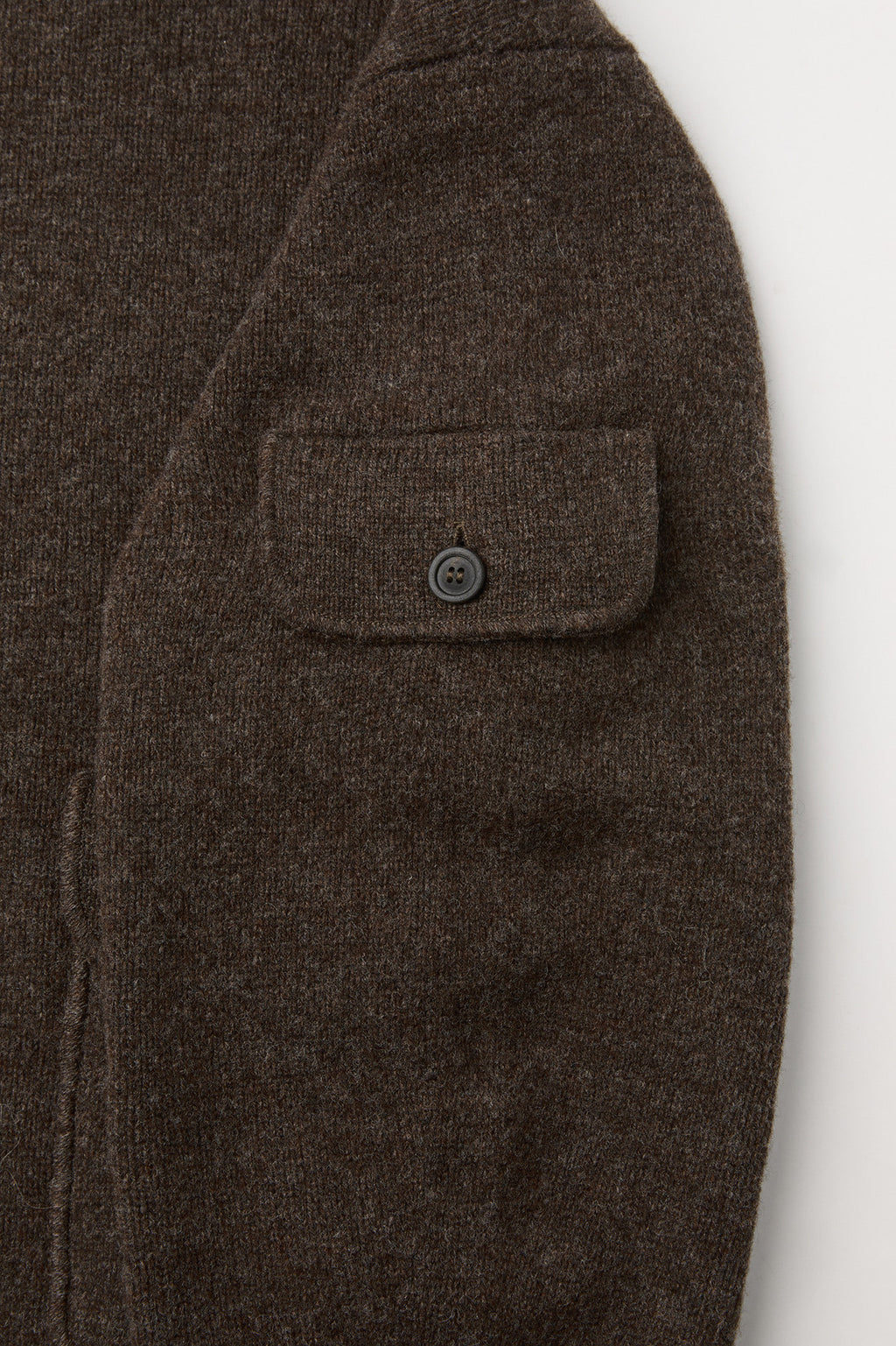 Coor - Wool Cropped Pocket Crewneck Sweater (Melange Brown) product image 7 | TRAB K-Fashion Australia