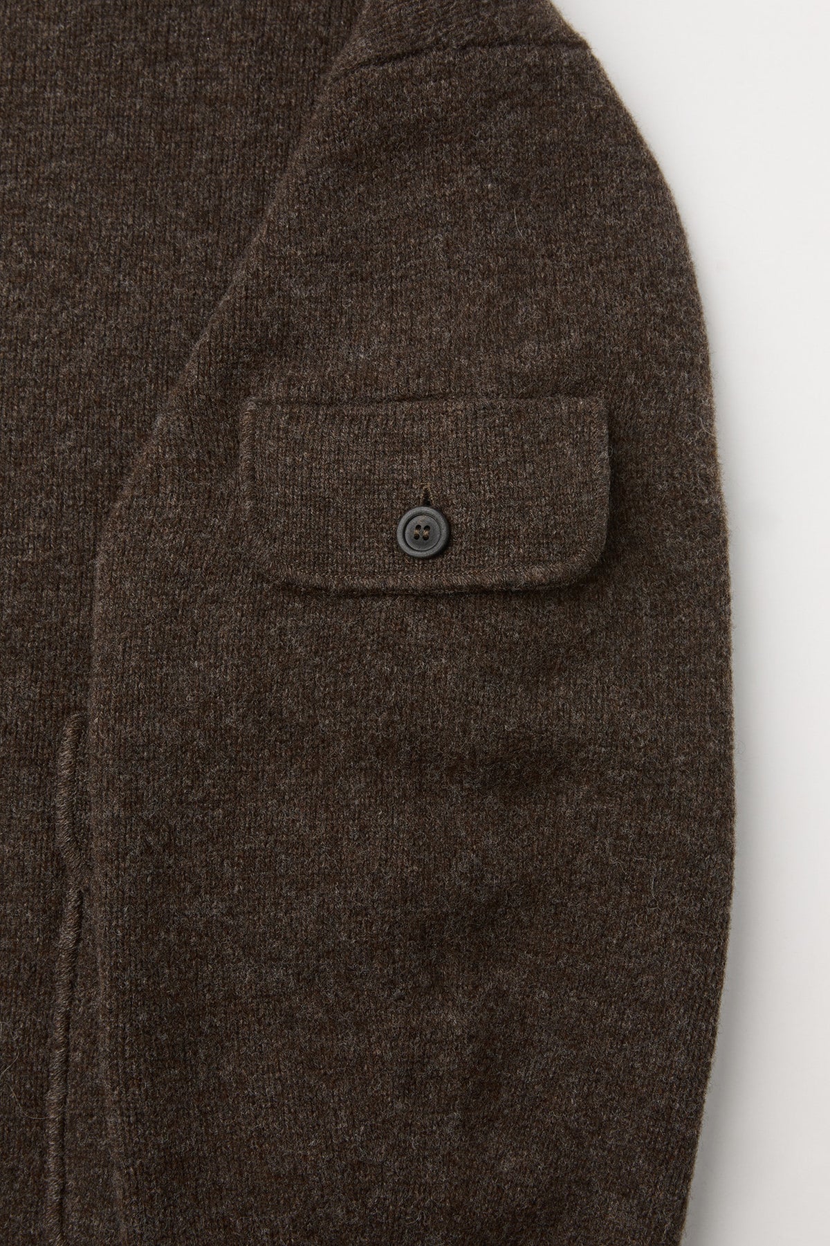 Coor - Wool Cropped Pocket Crewneck Sweater (Melange Brown) product image 7 | TRAB K-Fashion Australia