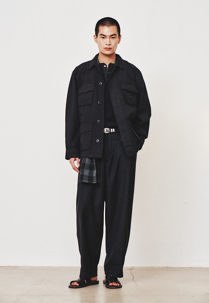 Art if acts - Garment Dyed Jungle Fatigue Jacket (Vintage Black) product image 1 | TRAB K-Fashion Australia