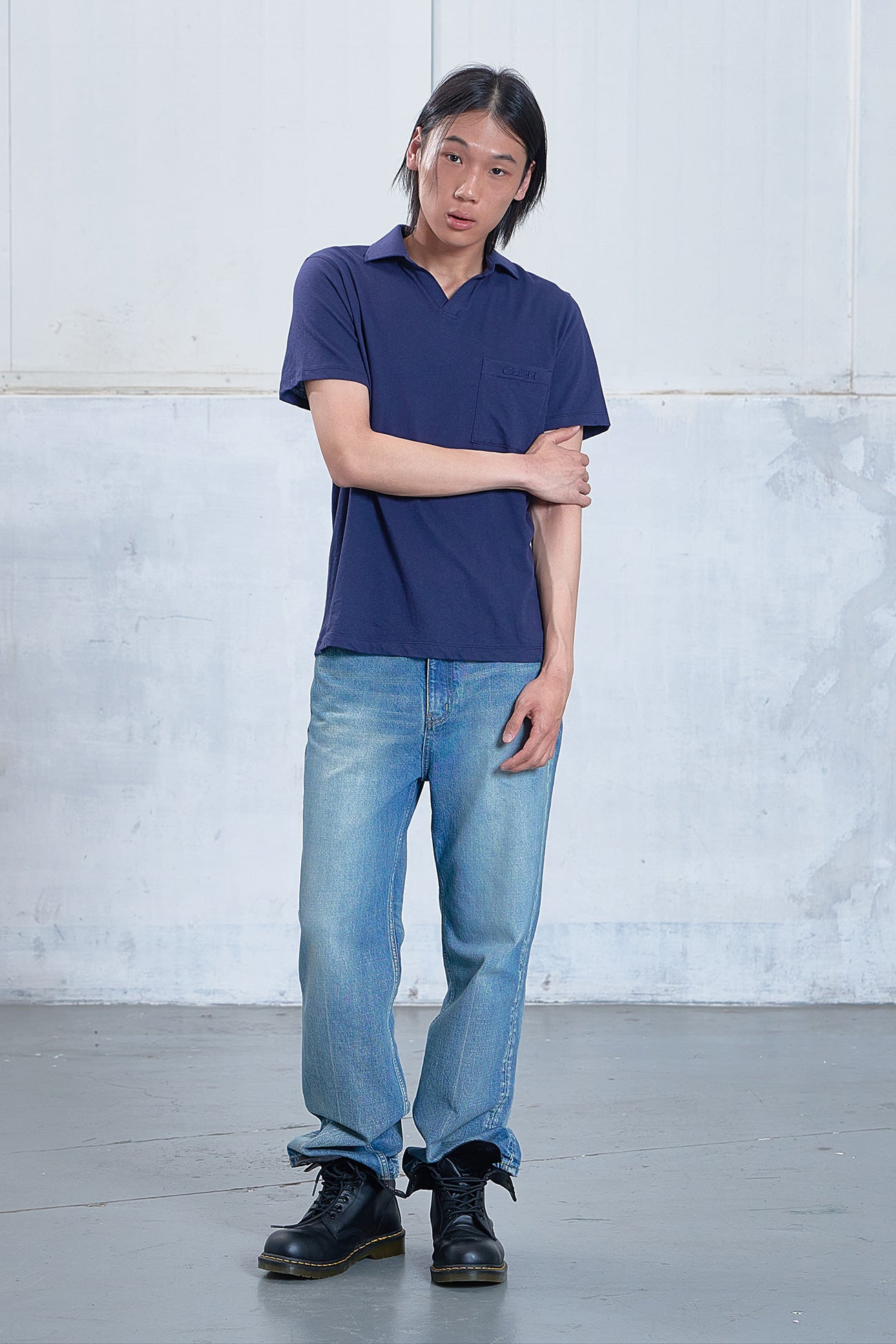 Deinet - Vintage Collar T-Shirt (Navy) product image 4 | TRAB K-Fashion Australia