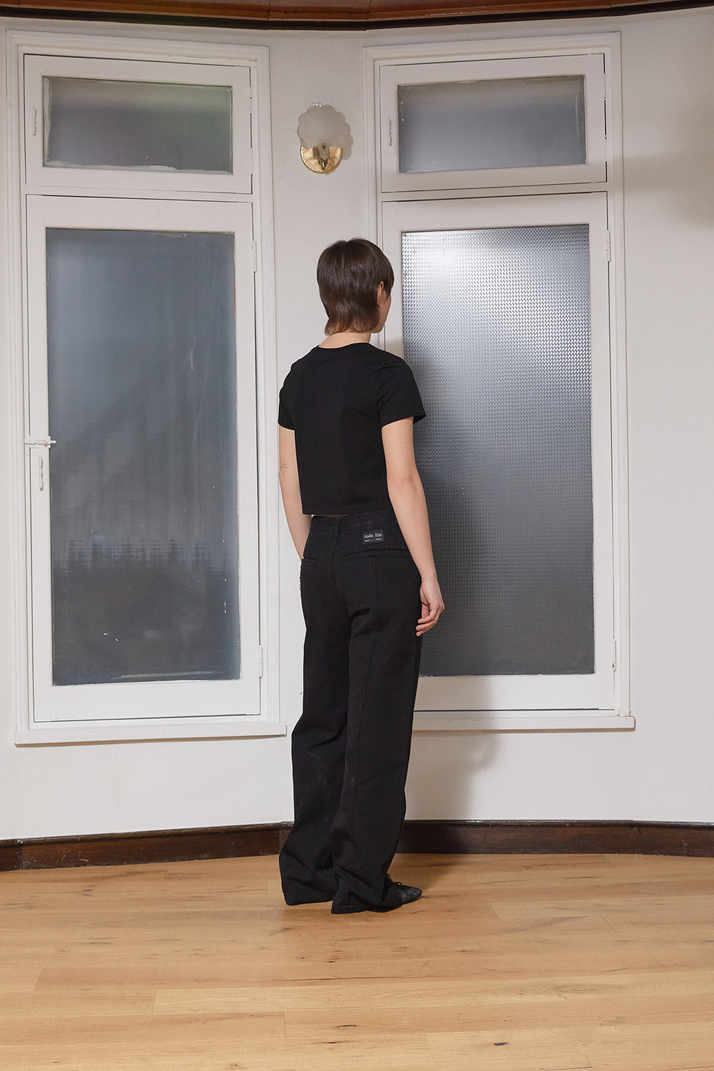 Matin Kim - Stitch Point Washed Cotton Pants (Black) product image 9 | TRAB K-Fashion Australia