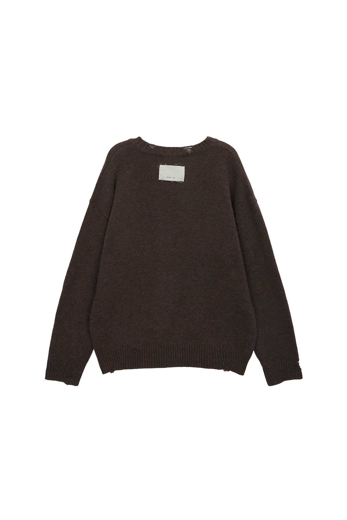 Matin Kim - Matin Sleeve Line Knit Pullover (Brown) product image 2 | TRAB K-Fashion Australia