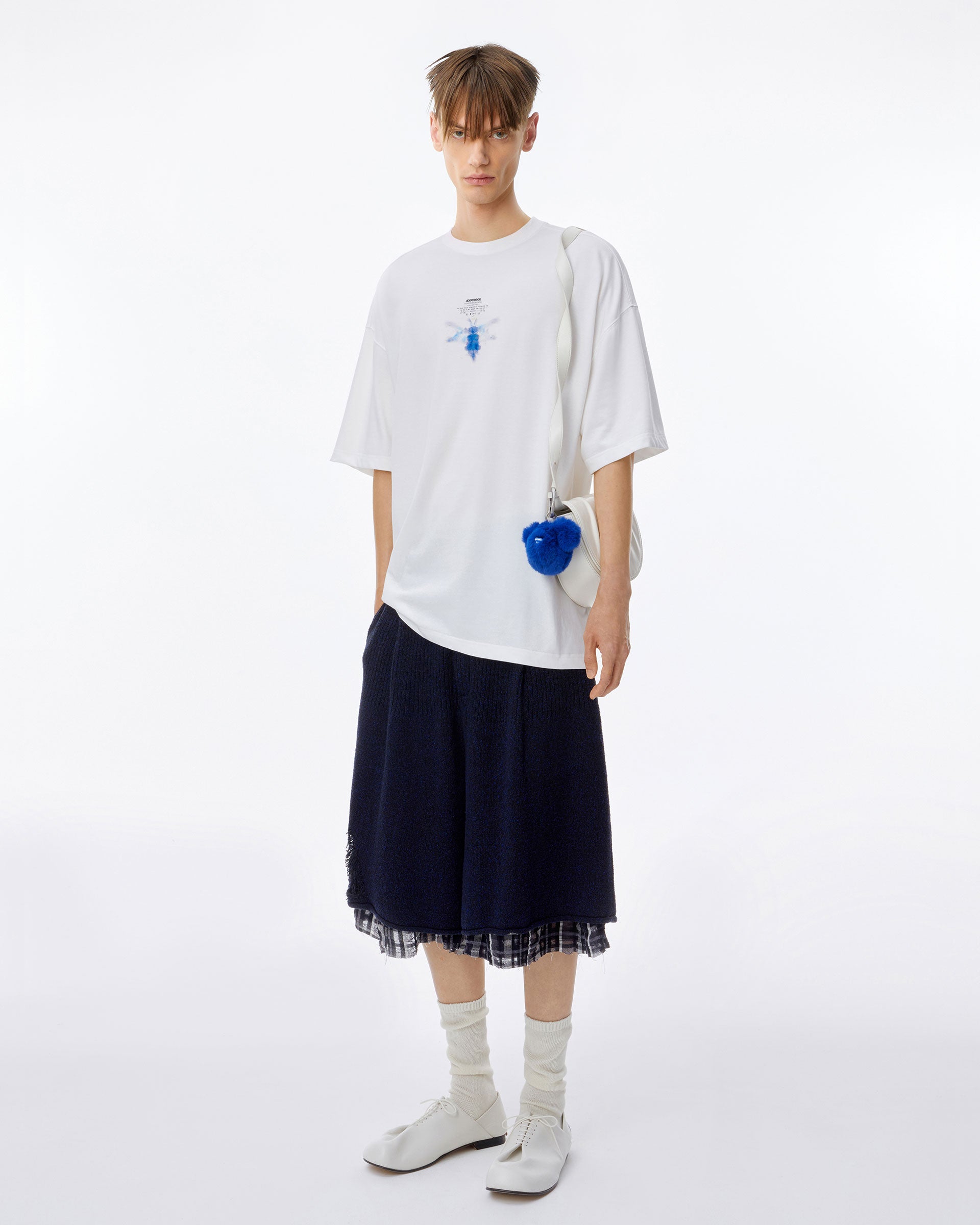 Ader Error - Blue bee decalcomanie t-shirt (Off white) product image 1 | TRAB K-Fashion Australia