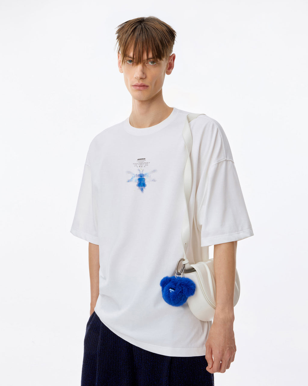 Ader Error - Blue bee decalcomanie t-shirt (Off white) product image 2 | TRAB K-Fashion Australia
