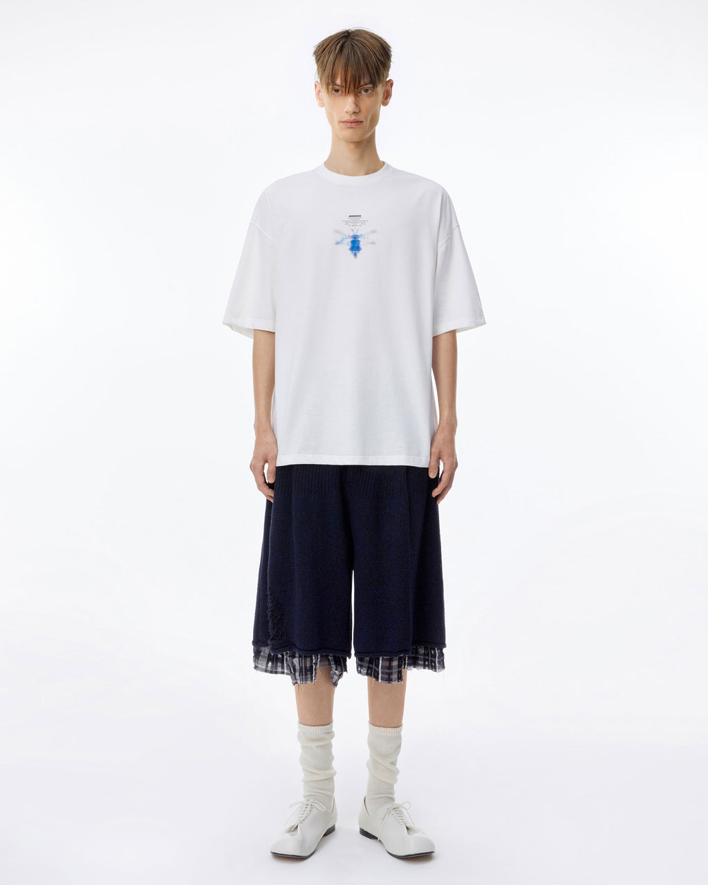 Ader Error - Blue bee decalcomanie t-shirt (Off white) product image 3 | TRAB K-Fashion Australia