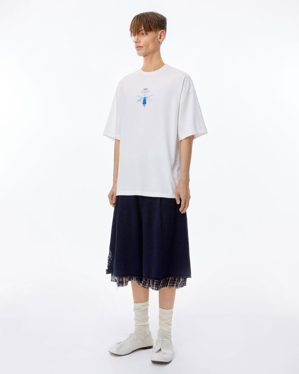 Ader Error - Blue bee decalcomanie t-shirt (Off white) product image 4 | TRAB K-Fashion Australia