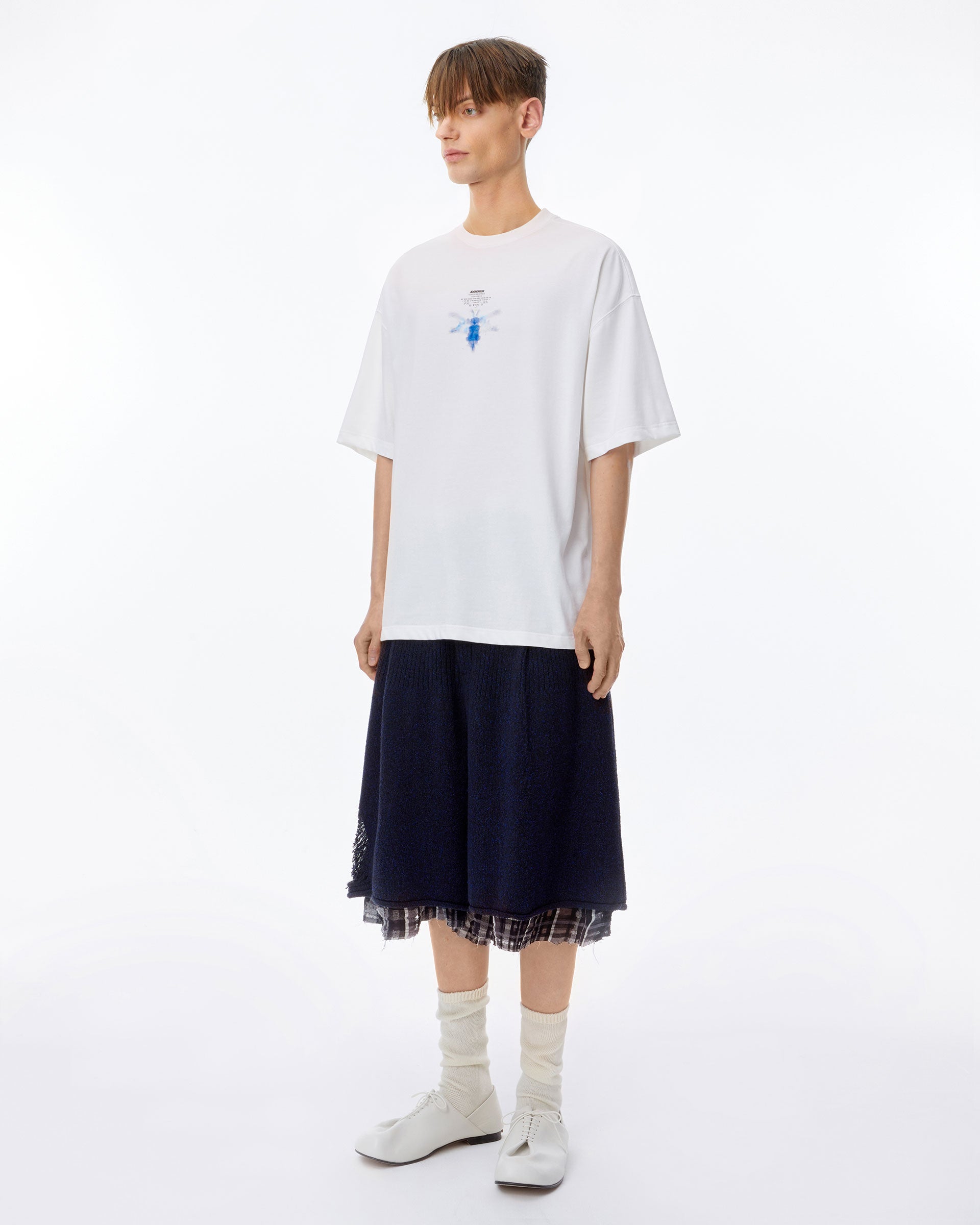 Ader Error - Blue bee decalcomanie t-shirt (Off white) product image 4 | TRAB K-Fashion Australia
