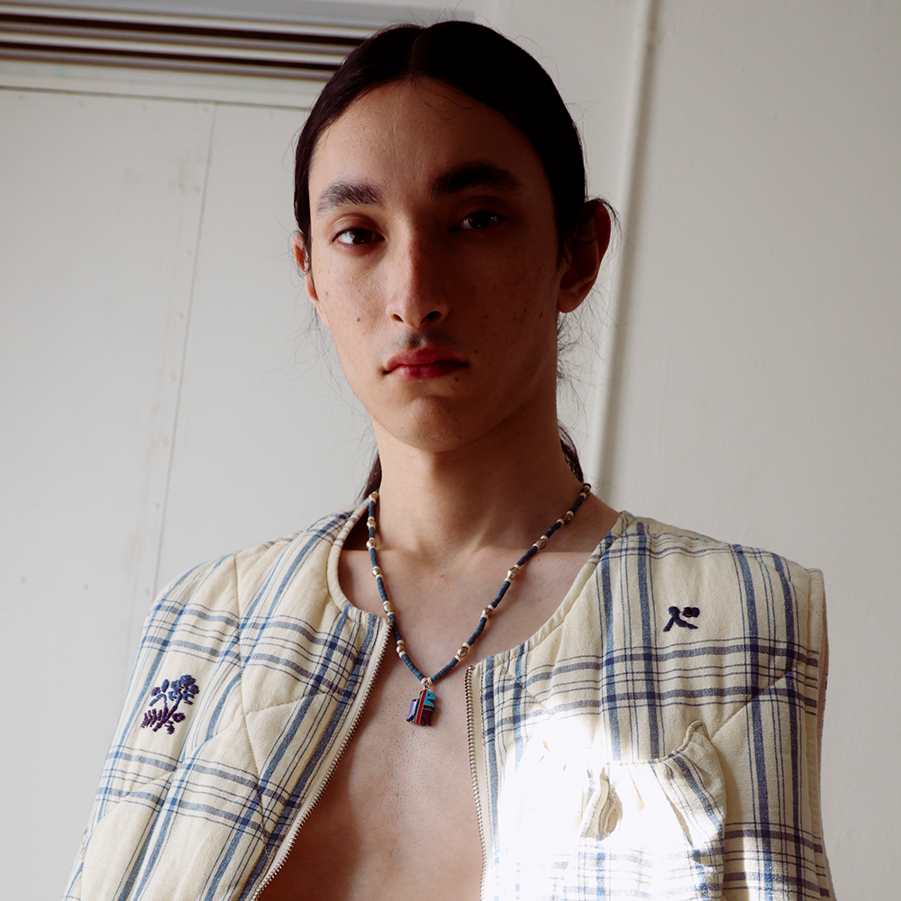 Towtow Archive - Eagle Charm Beads Necklace (Blue) product image 5 | TRAB K-Fashion Australia