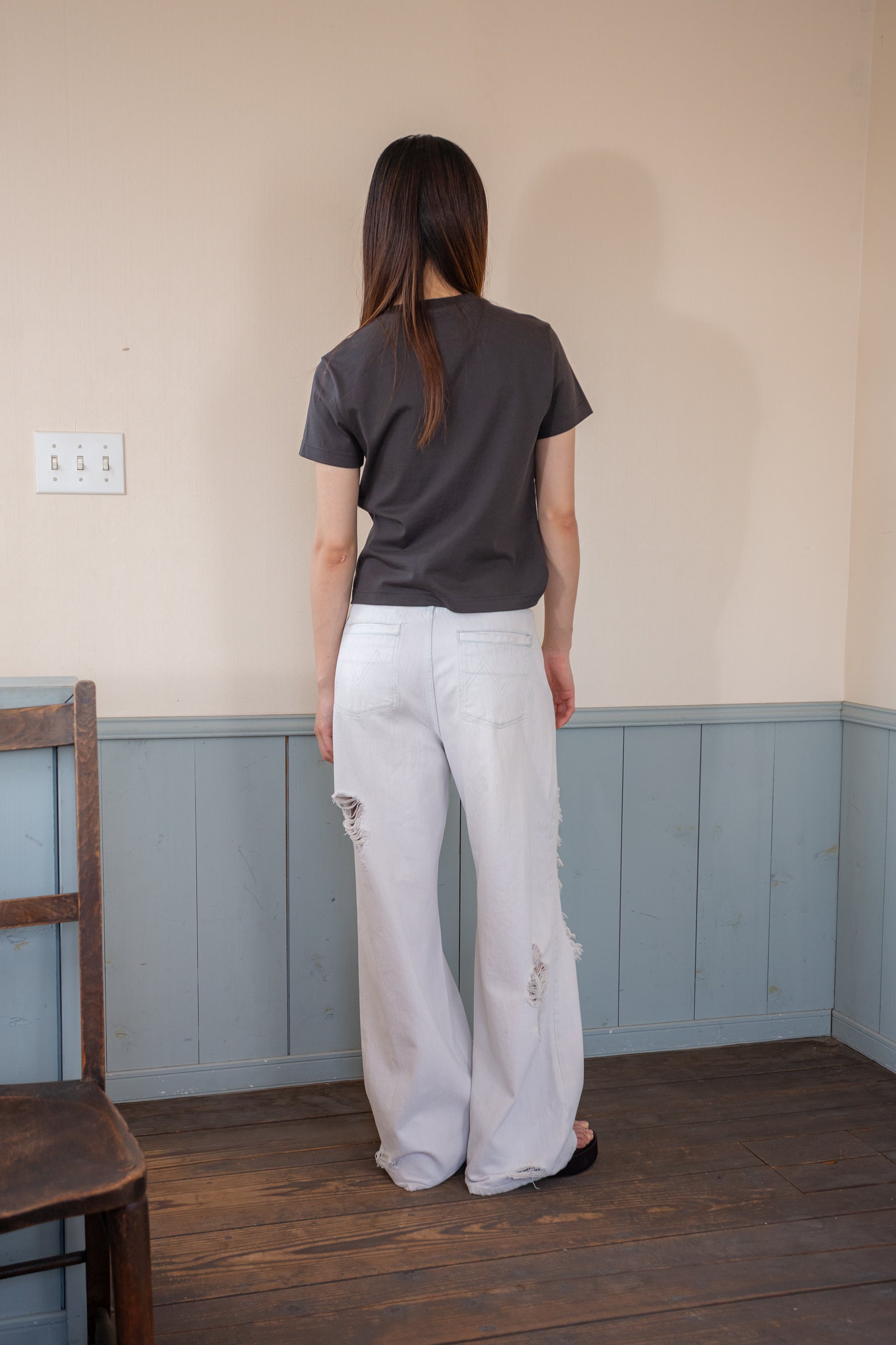 Matin Kim - Matin Shadow Typo Top (Charcoal) product image 8 | TRAB K-Fashion Australia