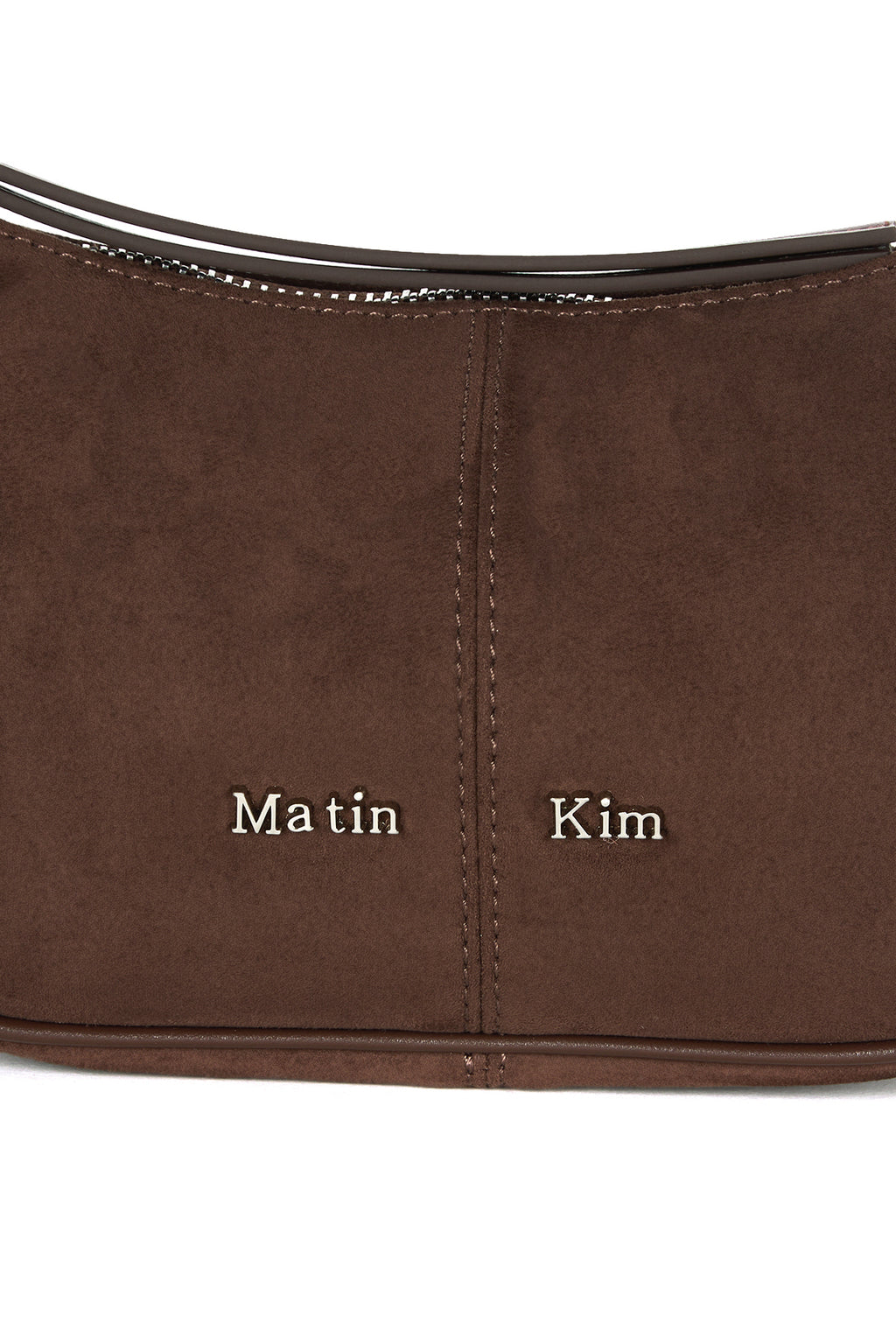 Matin Kim - Suede Mini Arc Hobo Bag (Brown) product image 4 | TRAB K-Fashion Australia