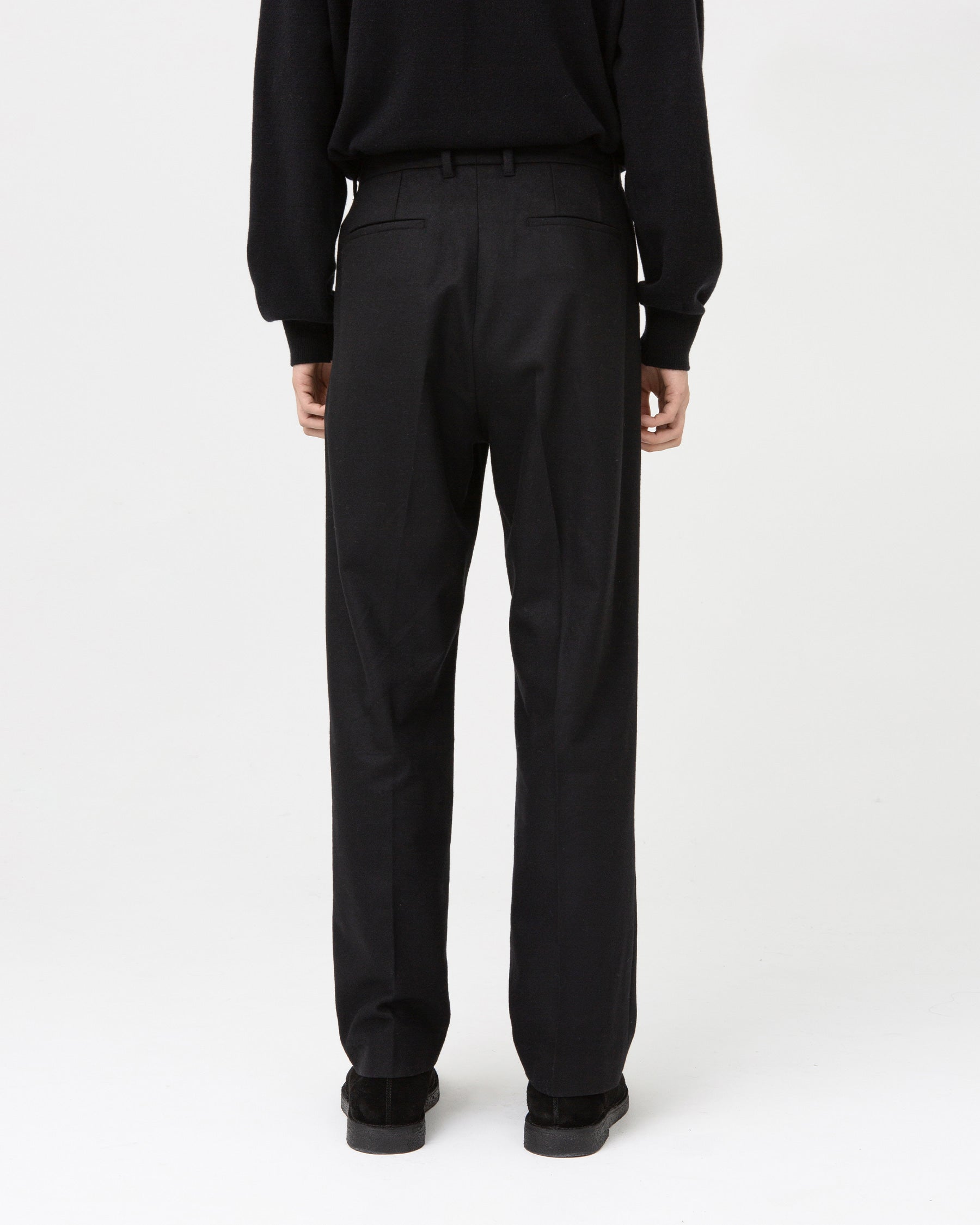 Brownyard - Pure Wool One Tuck Trouser (Black) product image 2 | TRAB K-Fashion Australia
