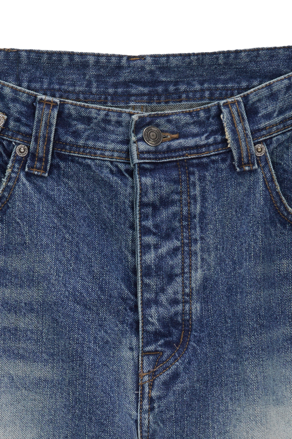 Matin Kim - Reverse Washed Denim Pants (Blue) product image 3 | TRAB K-Fashion Australia