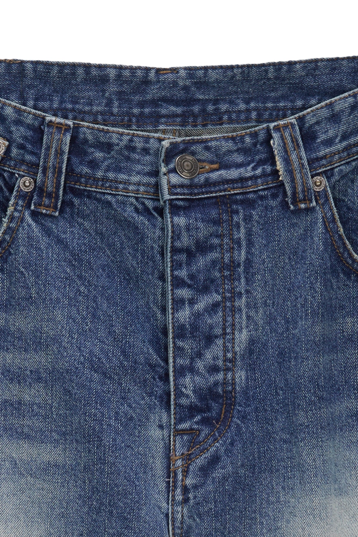 Matin Kim - Reverse Washed Denim Pants (Blue) product image 3 | TRAB K-Fashion Australia