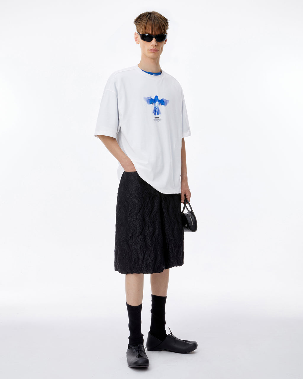 Ader Error - Blue bird decalcomanie t-shirt (Off white) product image 1 | TRAB K-Fashion Australia