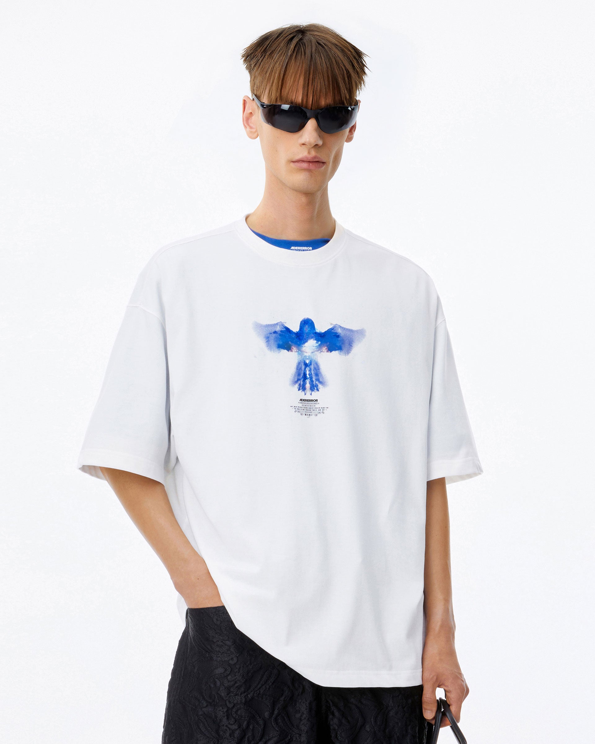 Ader Error - Blue bird decalcomanie t-shirt (Off white) product image 2 | TRAB K-Fashion Australia