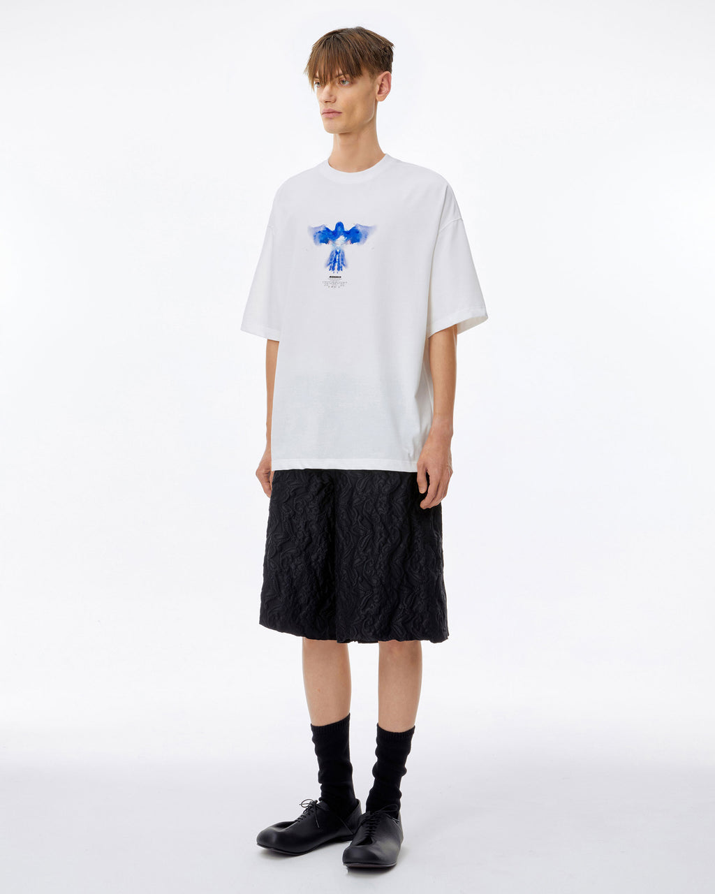 Ader Error - Blue bird decalcomanie t-shirt (Off white) product image 4 | TRAB K-Fashion Australia
