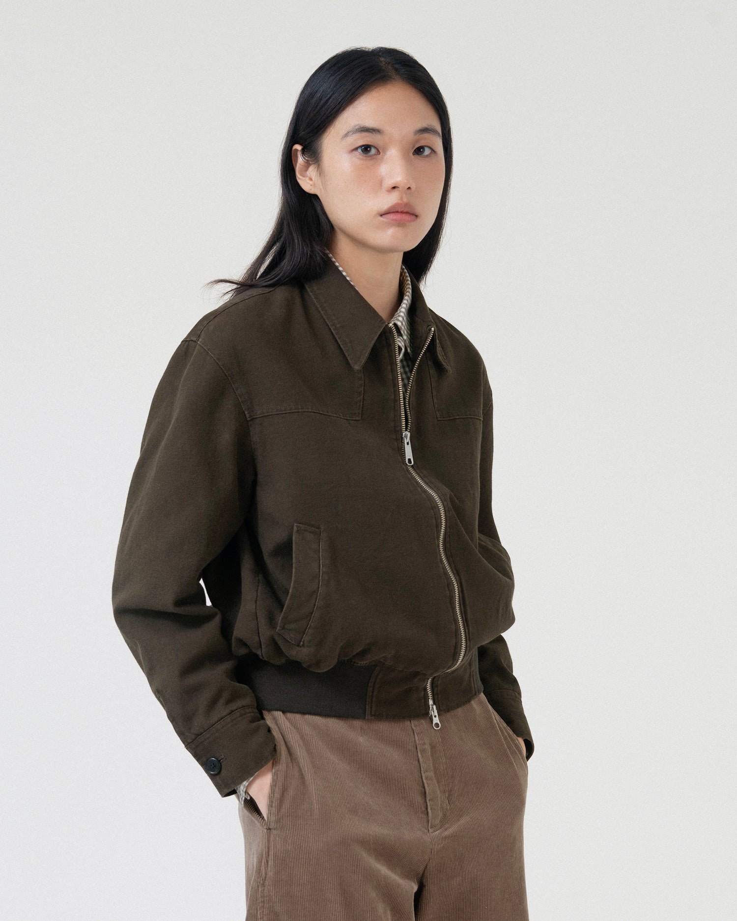 Brownyard - Washed Blouson (Brown) product image 3 | TRAB K-Fashion Australia