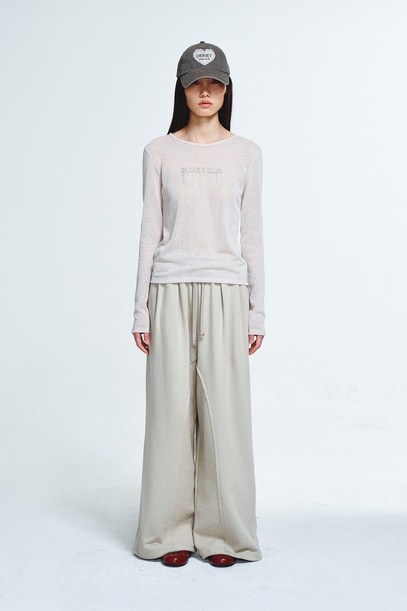 Deinet - Sheer Long Sleeve (Beige) product image 1 | TRAB K-Fashion Australia