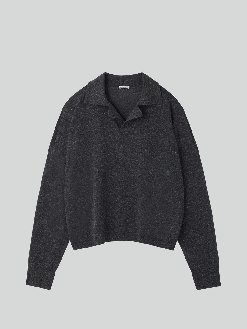 Recto - Linen Blend Polo Top (Charcoal Grey) product image 4 | TRAB K-Fashion Australia