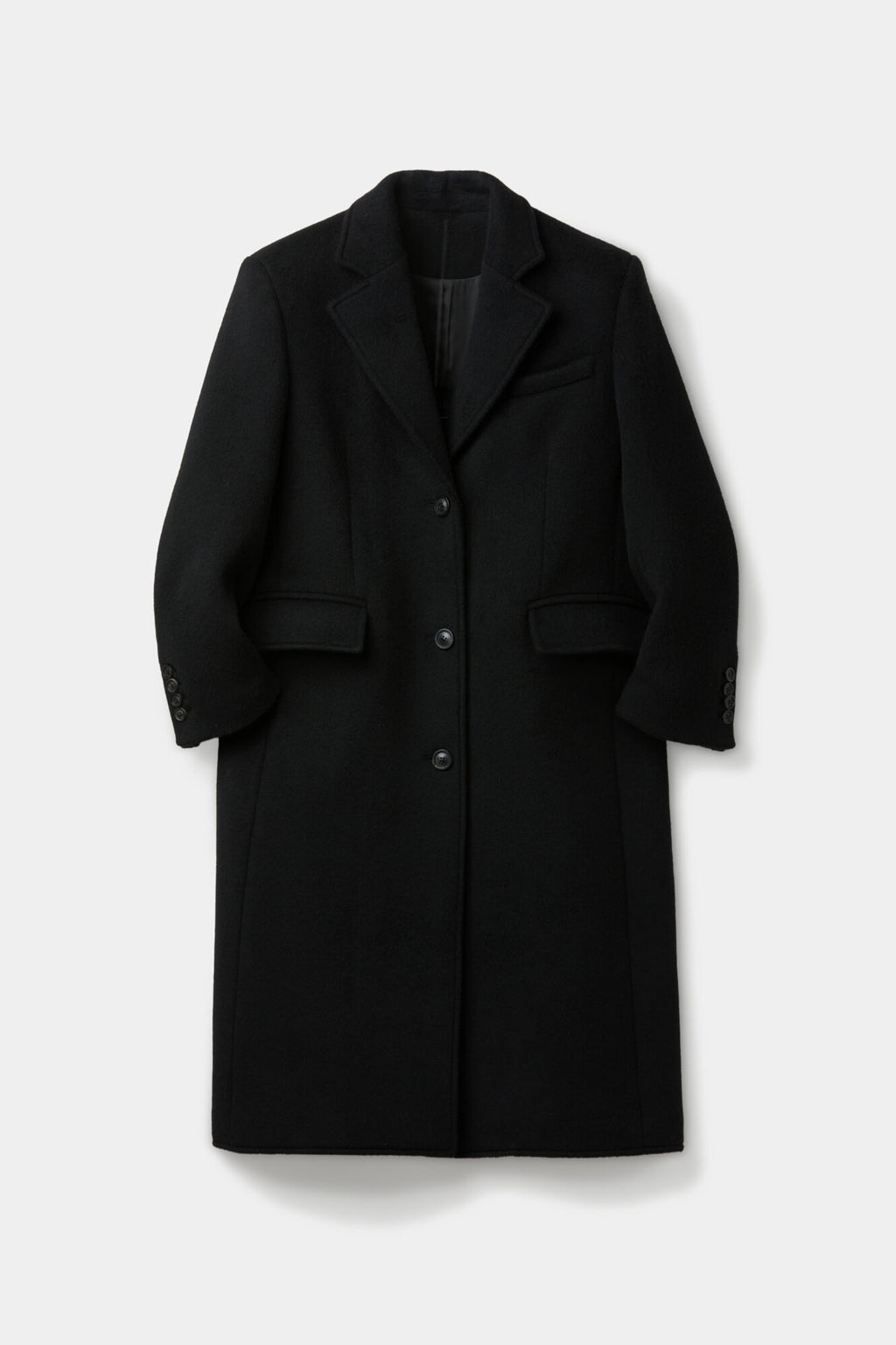 Coor - Wool Cashmere Blend Single Coat (Black) product image 1 | TRAB K-Fashion Australia