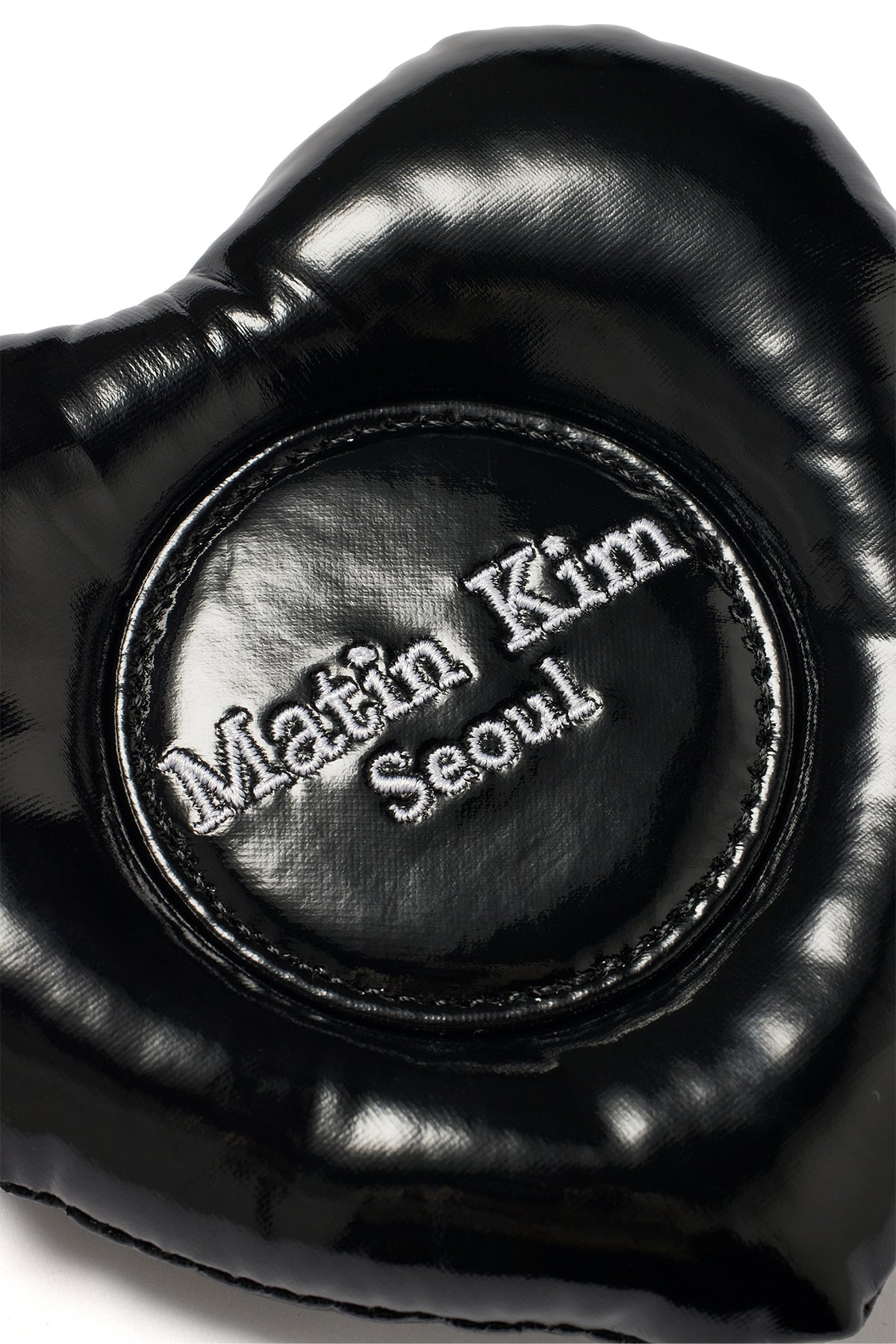 Matin Kim - Puffer Heart Mirror Keyring (Black) product image 3 | TRAB K-Fashion Australia