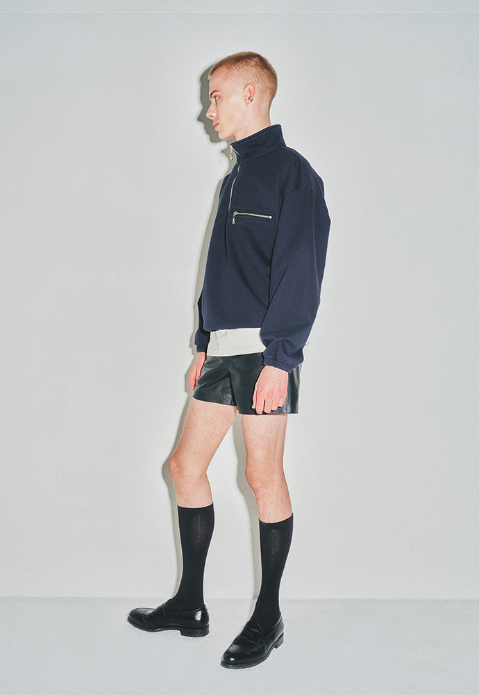 Tonywack - Extra Heavy Sweat Half Zip-Up (Navy) product image 2 | TRAB K-Fashion Australia