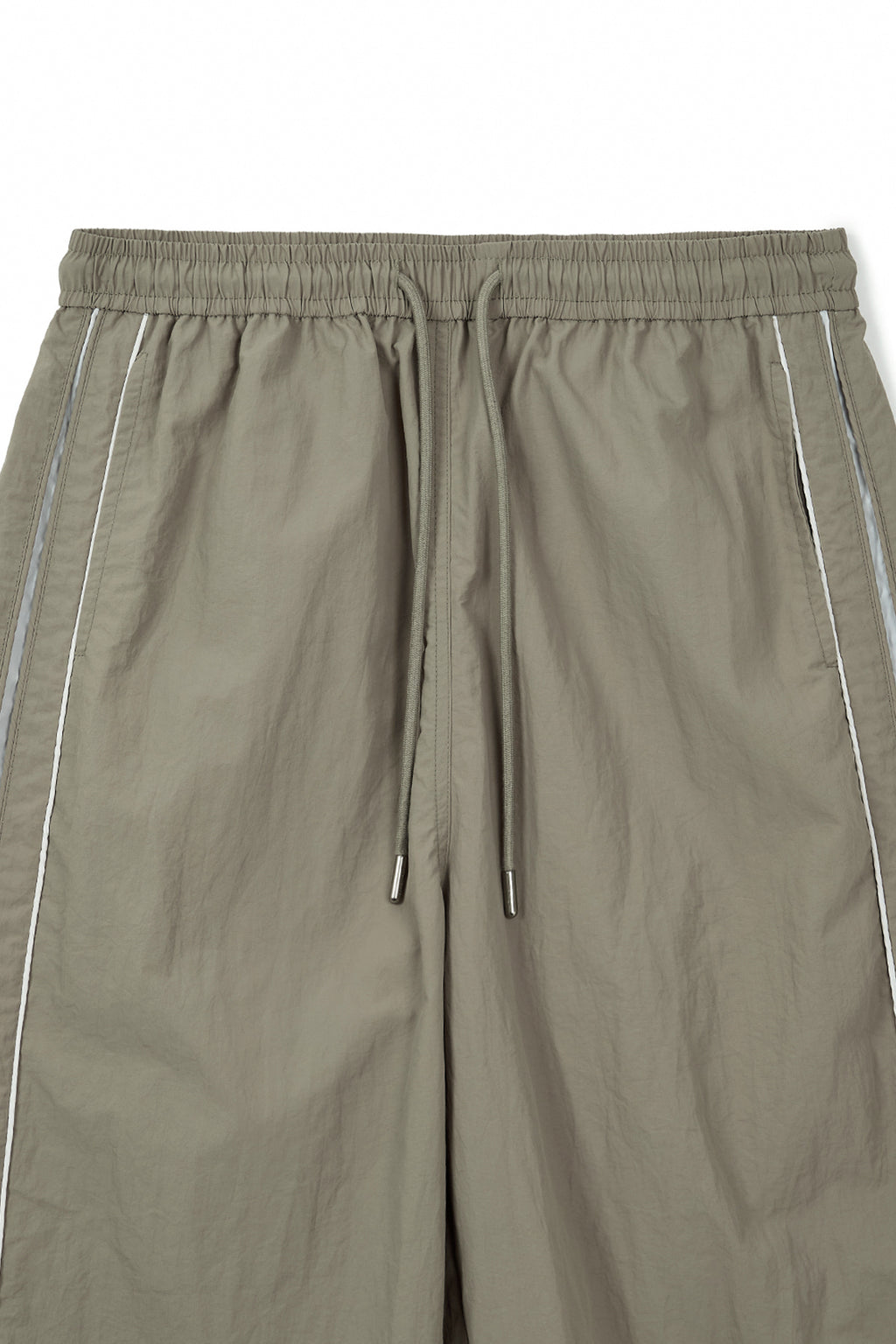 Matin Kim - Side Logo Wide Track Pants (Khaki) product image 4 | TRAB K-Fashion Australia