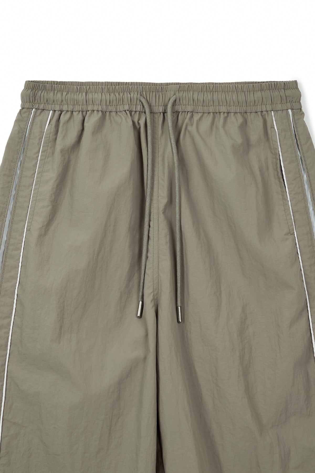 Matin Kim - Side Logo Wide Track Pants (Khaki) product image 4 | TRAB K-Fashion Australia