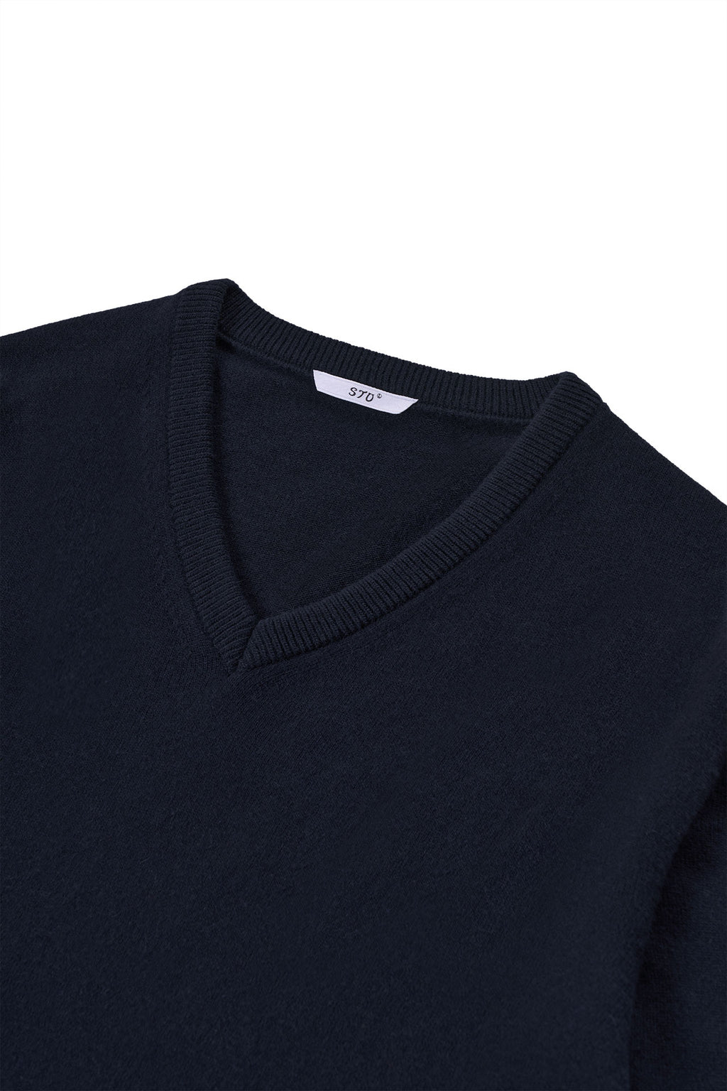 STU - Pin Tuck V-neck Knit (Navy) product image 15 | TRAB K-Fashion Australia