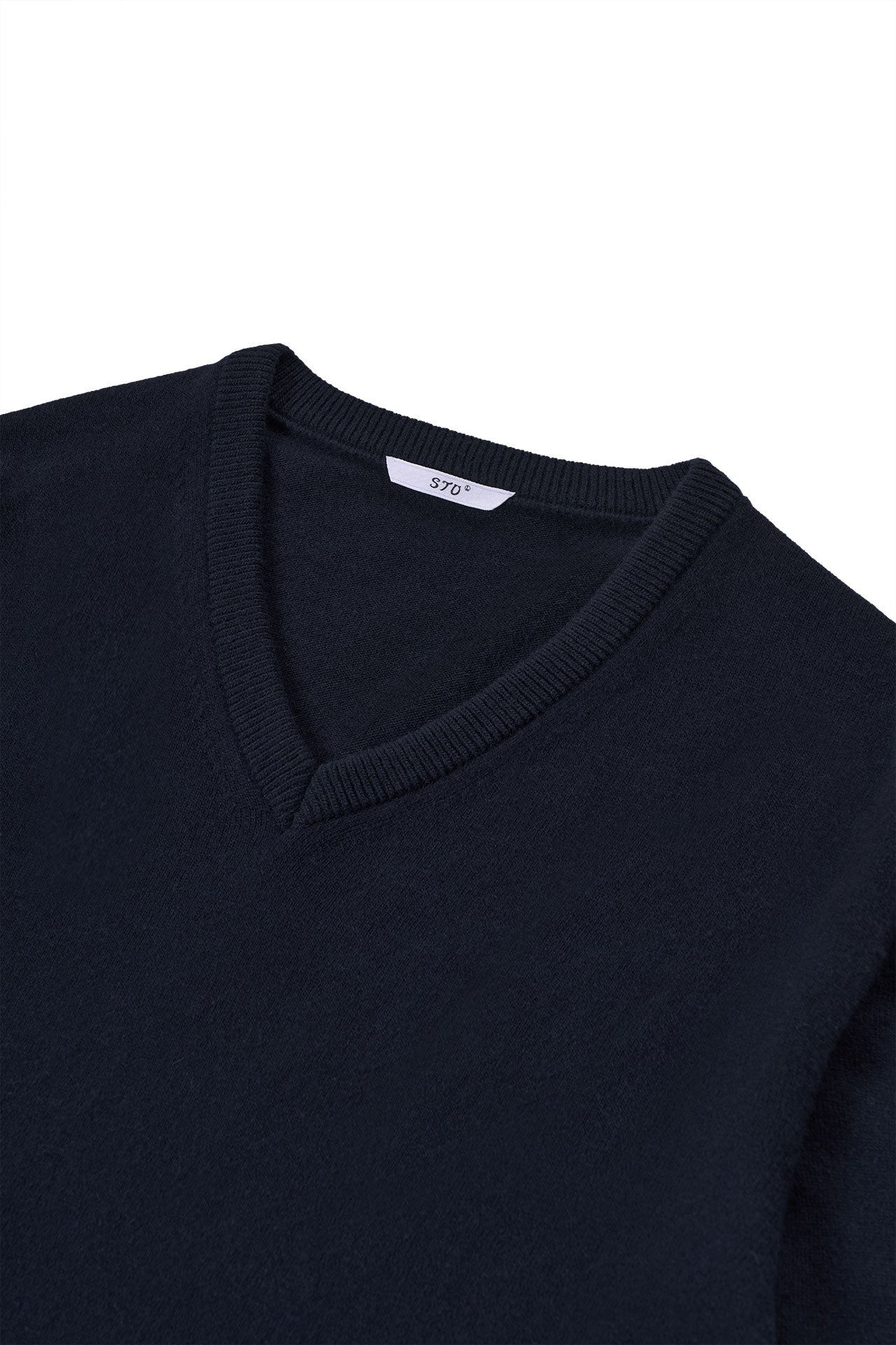 STU - Pin Tuck V-neck Knit (Navy) product image 15 | TRAB K-Fashion Australia