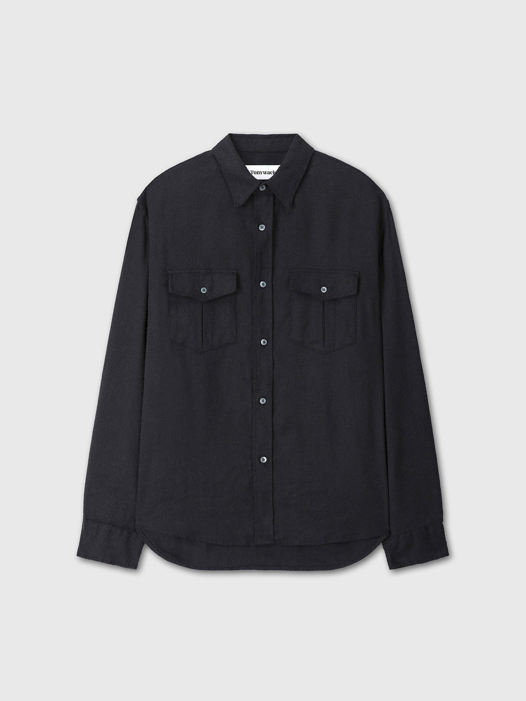 Tonywack - Brushed Silk Linen Utility Shirt (Black) product image 7 | TRAB K-Fashion Australia