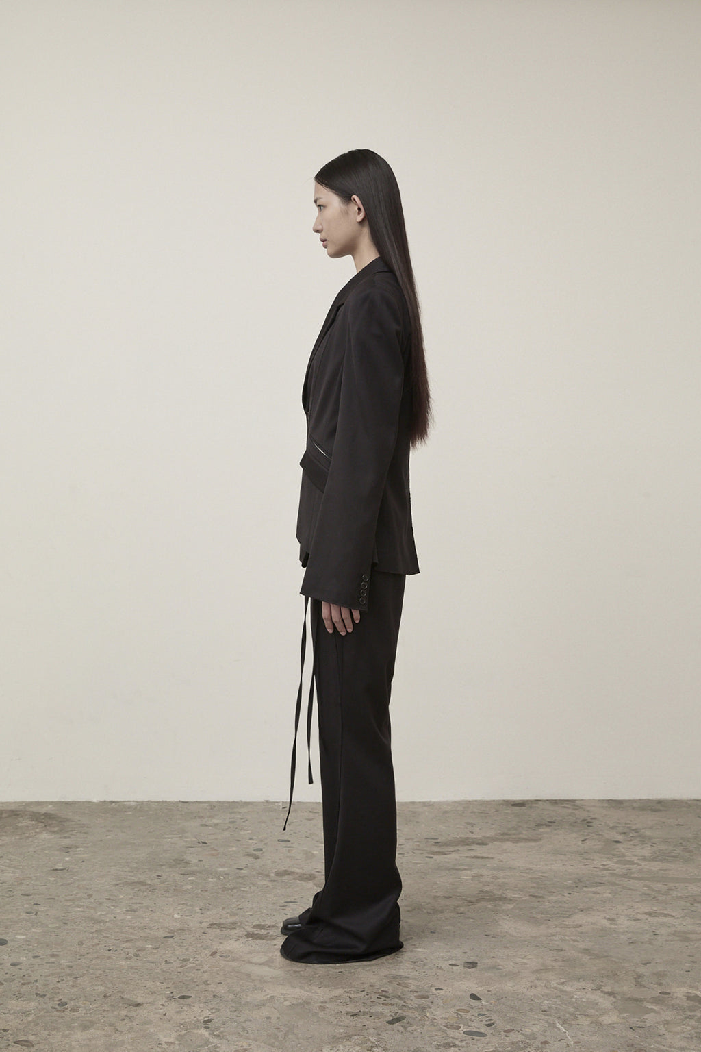 Matin Kim - Cut Out Point String Blazer (Black) product image 10 | TRAB K-Fashion Australia