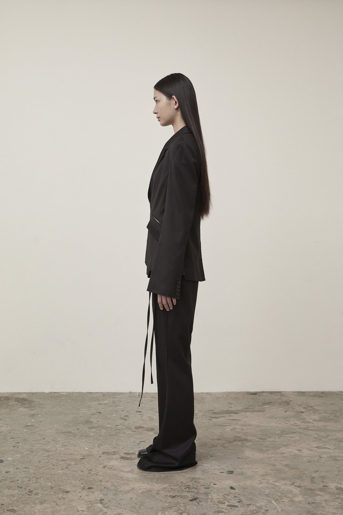 Matin Kim - Cut Out Point String Blazer (Black) product image 10 | TRAB K-Fashion Australia