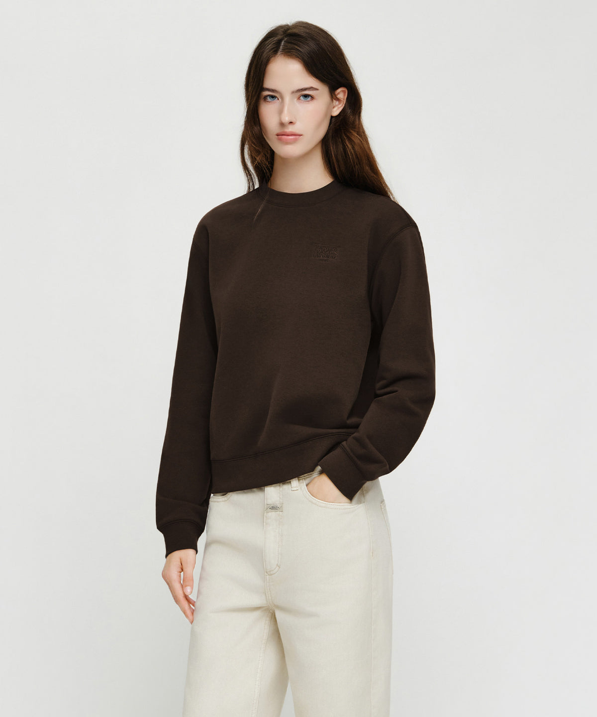 Marithe & Francois Girbaud - Small Classic Logo Sweatshirt (Brown) product image 2 | TRAB K-Fashion Australia