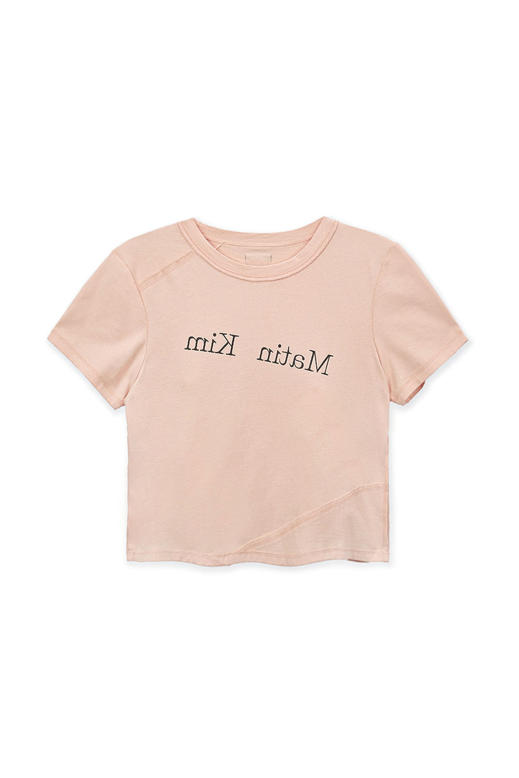 Matin Kim - Diagonal Logo Reversible Crop Top (Light Orange) product image 3 | TRAB K-Fashion Australia