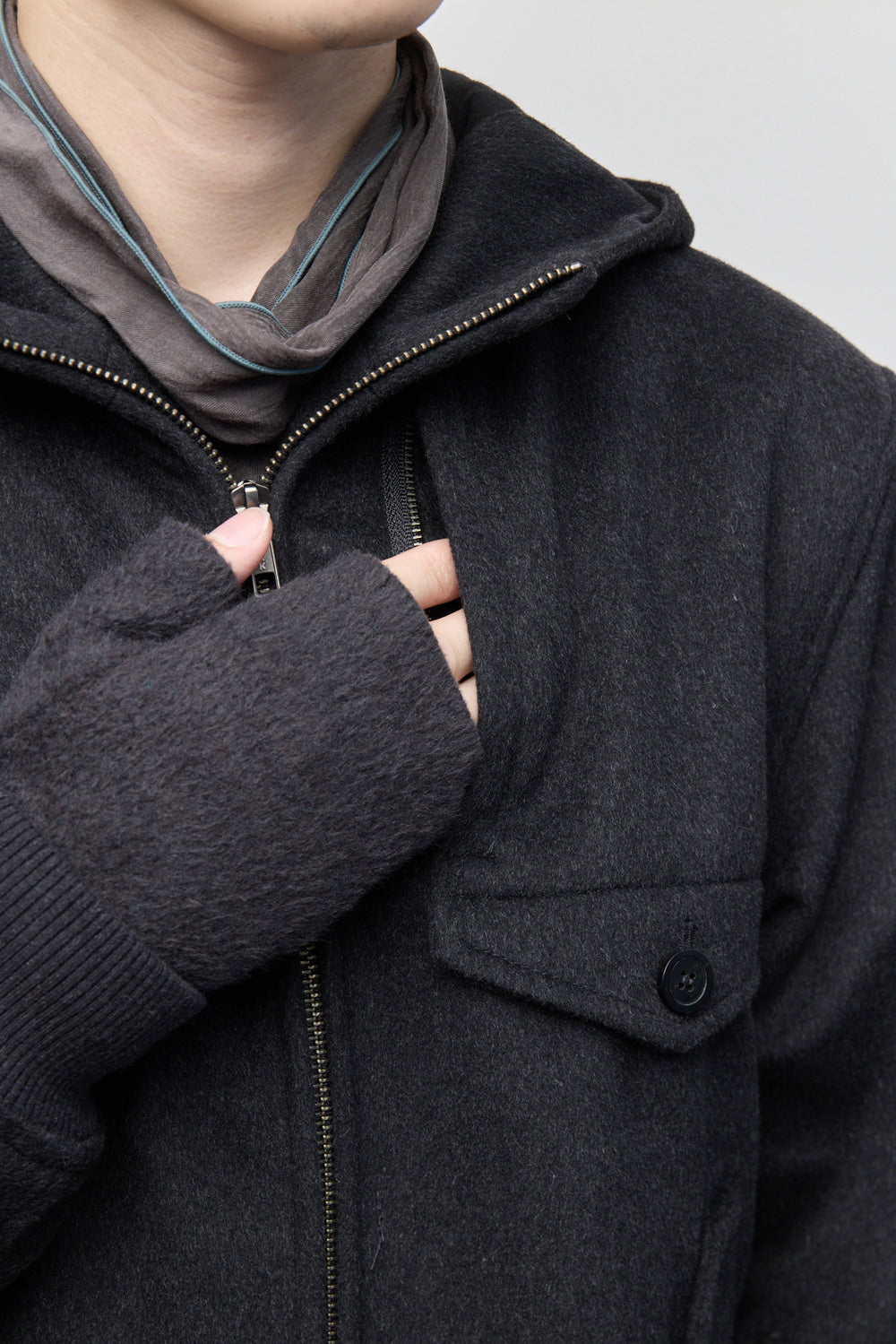 Hatchingroom - Hooded Jacket Dark Melange (Grey) product image 16 | TRAB K-Fashion Australia