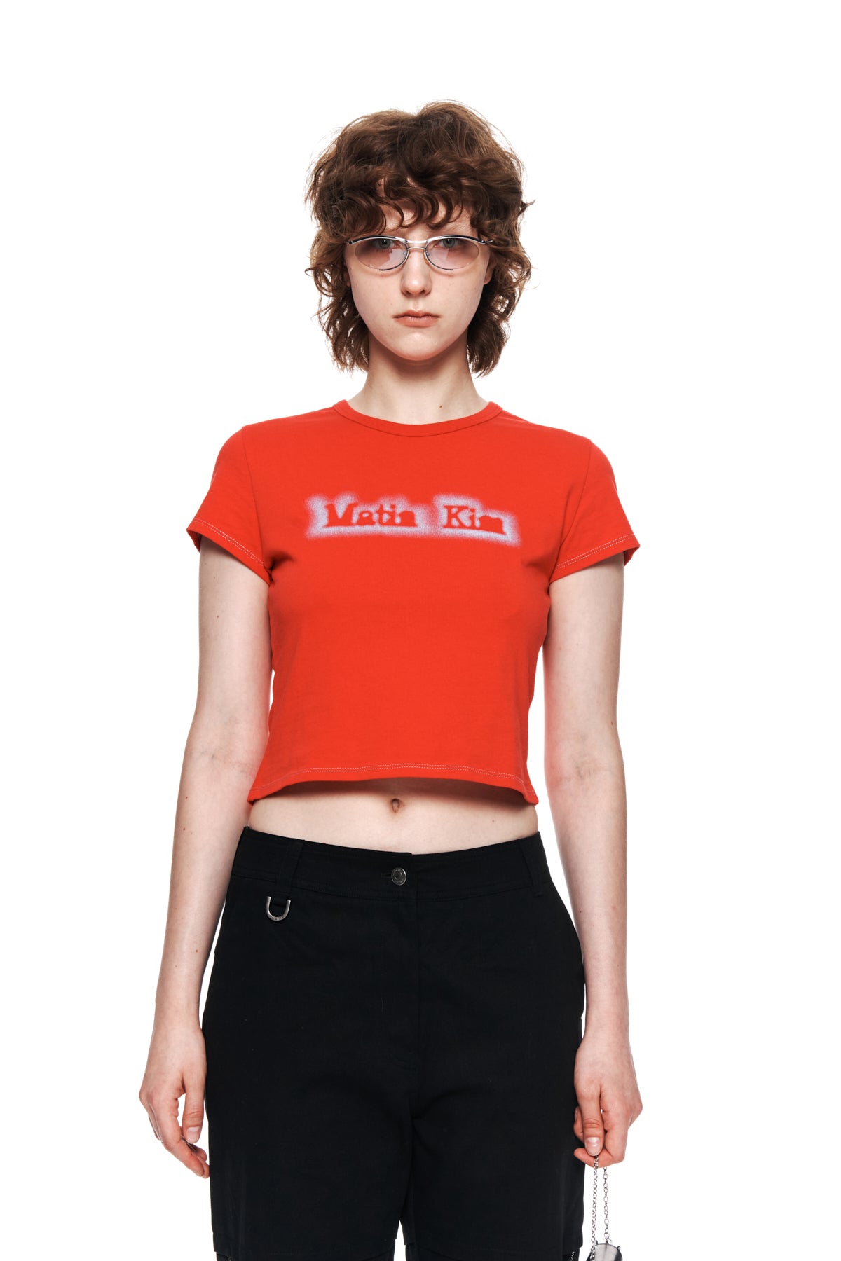 Matin Kim - Matin Shade Logo Crop Top (Red) product image 5 | TRAB K-Fashion Australia