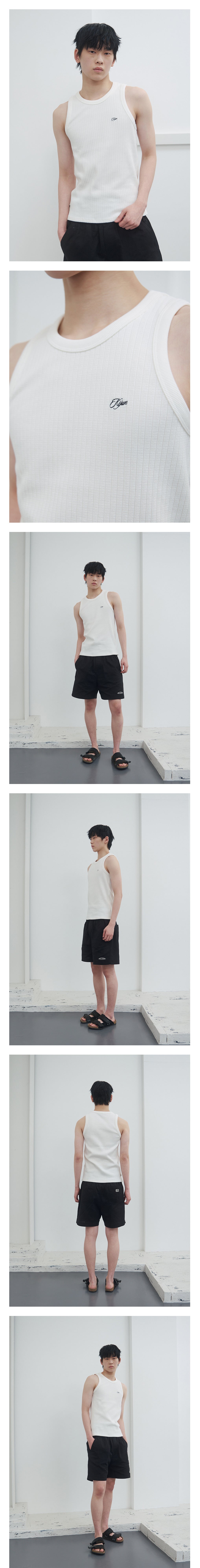 Kijun - Structured Rib Tank Top (Off-White) product image 1 | TRAB K-Fashion Australia