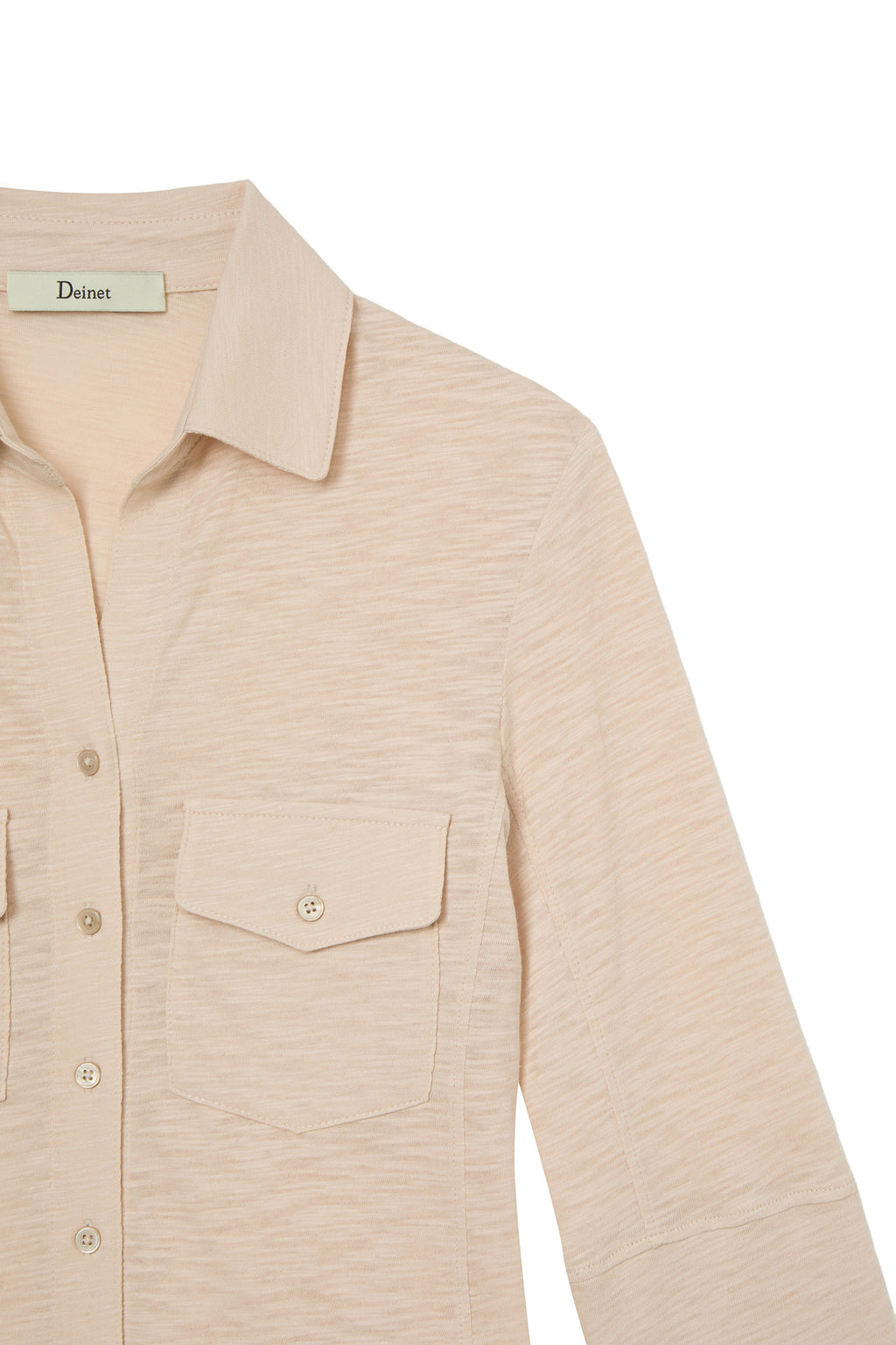 Deinet - Button Collar T-Shirt (Beige) product image 4 | TRAB K-Fashion Australia