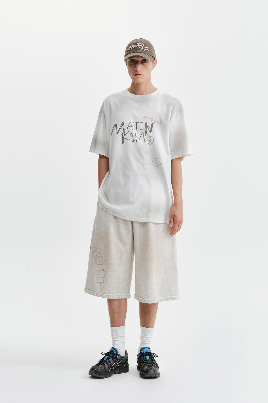 Matin Kim - Vintage Graffiti Logo Top (White) product image 11 | TRAB K-Fashion Australia