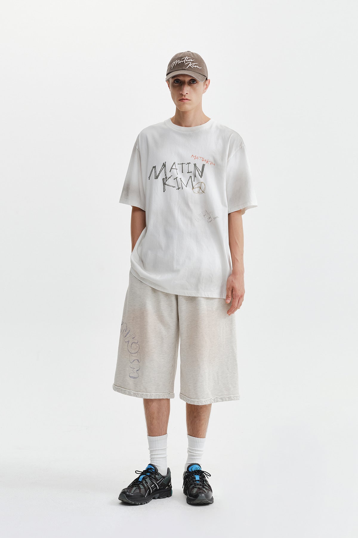 Matin Kim - Vintage Graffiti Logo Top (White) product image 11 | TRAB K-Fashion Australia