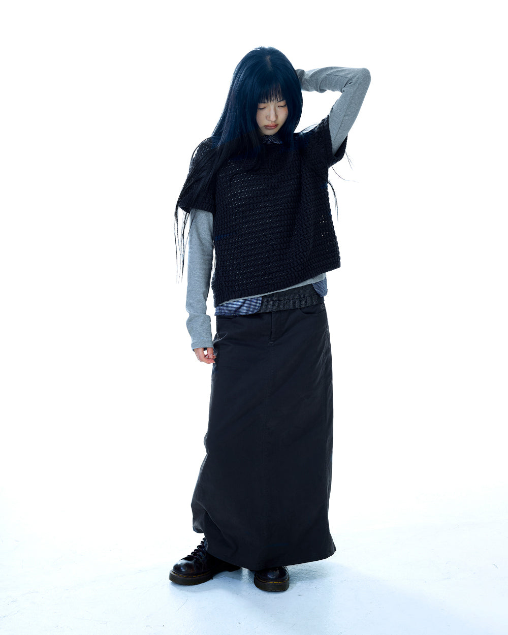 Coyseio - Waist Panel Skirt (Charcoal) product image 9 | TRAB K-Fashion Australia