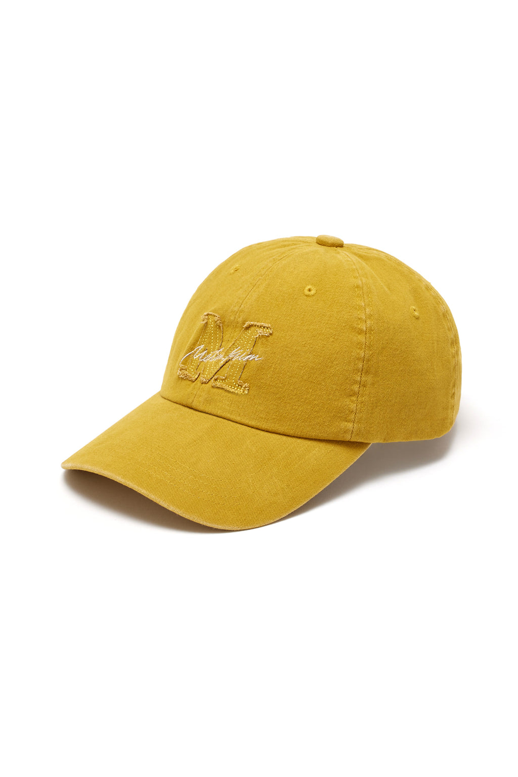 Matin Kim - Matin Cursive Ball Cap (Mustard) product image 2 | TRAB K-Fashion Australia