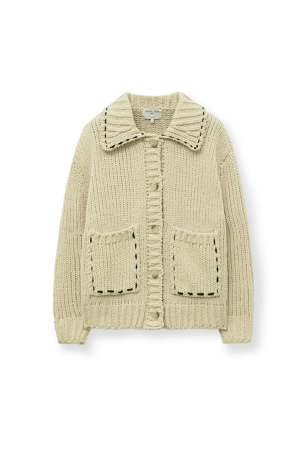 Matin Kim - Handmade Collar Knit Cardigan (Butter) product image 10 | TRAB K-Fashion Australia